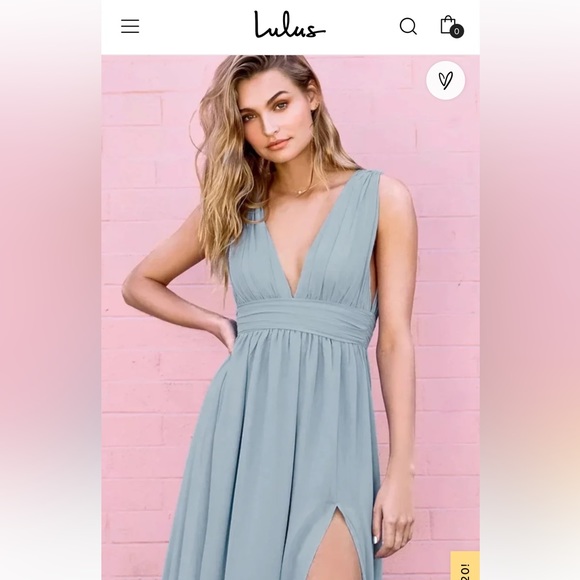 NWT LuLu’s Heavenly Hues Light Blue Maxi Dress in size Small - Picture 15 of 16